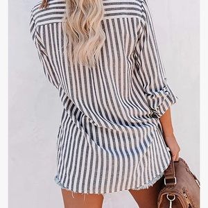 Happy Sailed Womens Button Down Shirts Long Sleeve Blouse